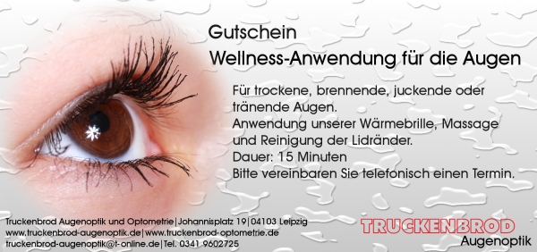 Wellness-Gutschein für die Augen